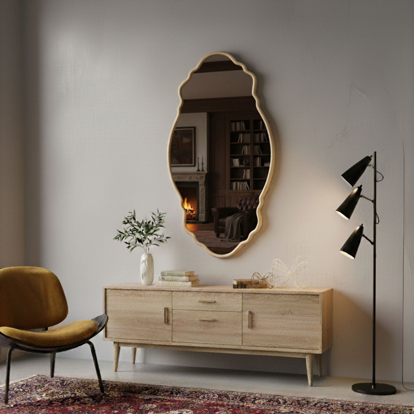 Foca Irregular Wall Mirror - Unique Asymmetrical Mirror | Alpken