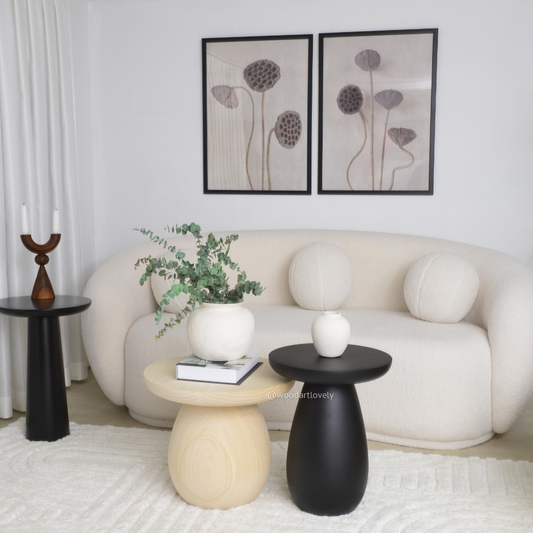 Set of 2 Sculptural Side Tables