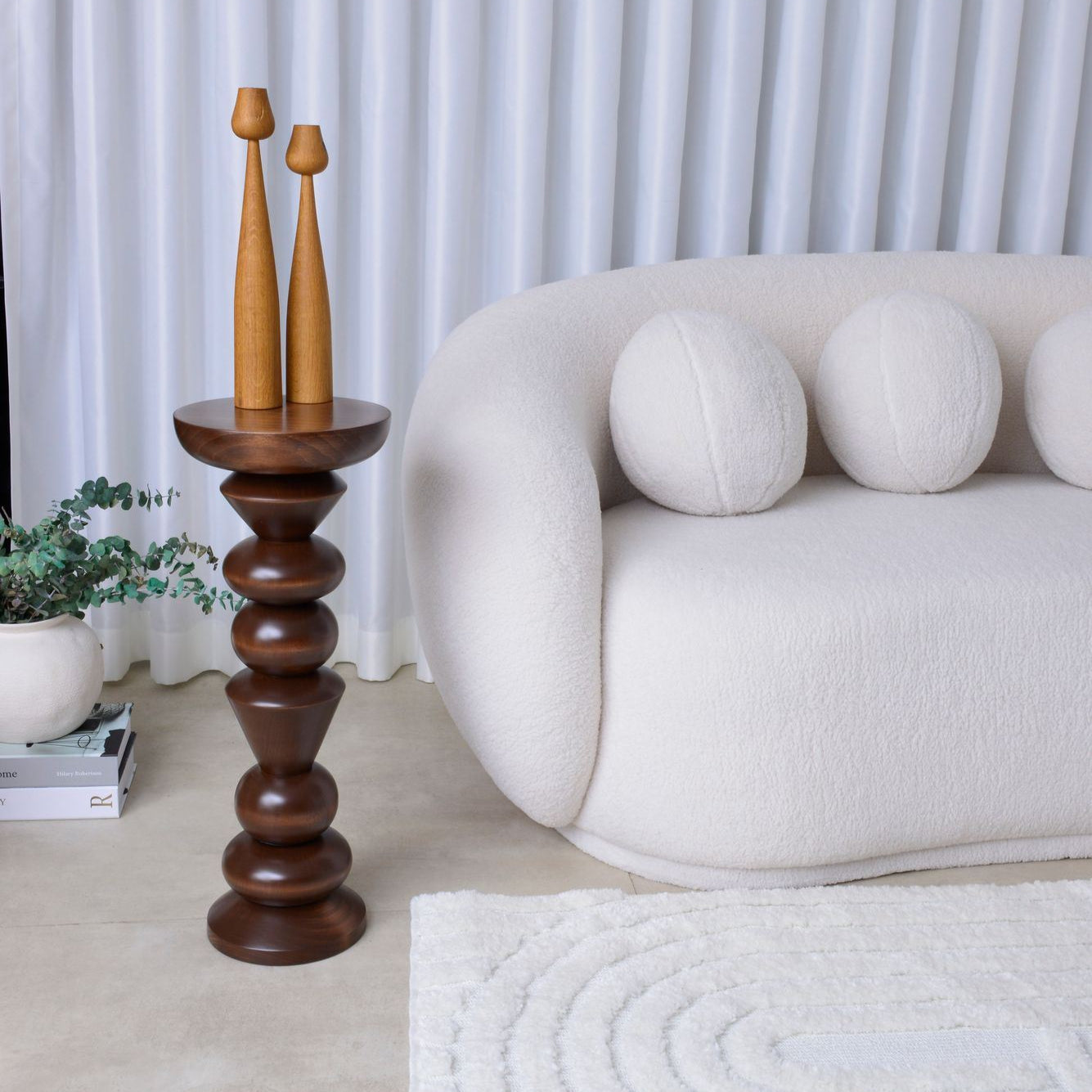 Aguero Design End Table, Side Table, Cocktail Table, Dark Walnut