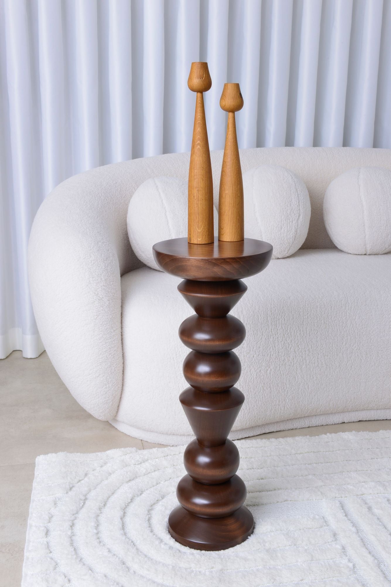 Aguero Design End Table, Side Table, Cocktail Table, Dark Walnut