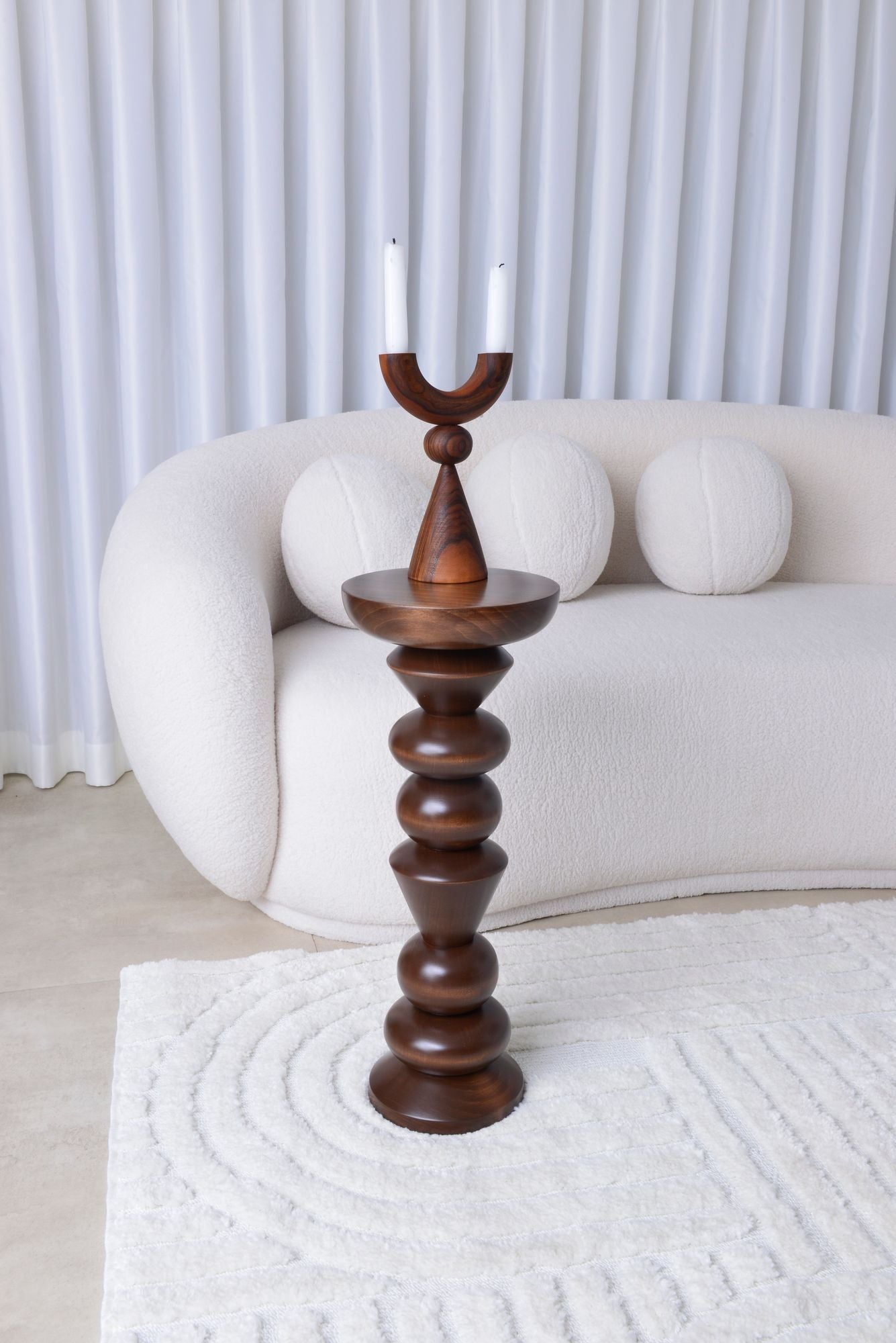 Aguero Design End Table, Side Table, Cocktail Table, Dark Walnut