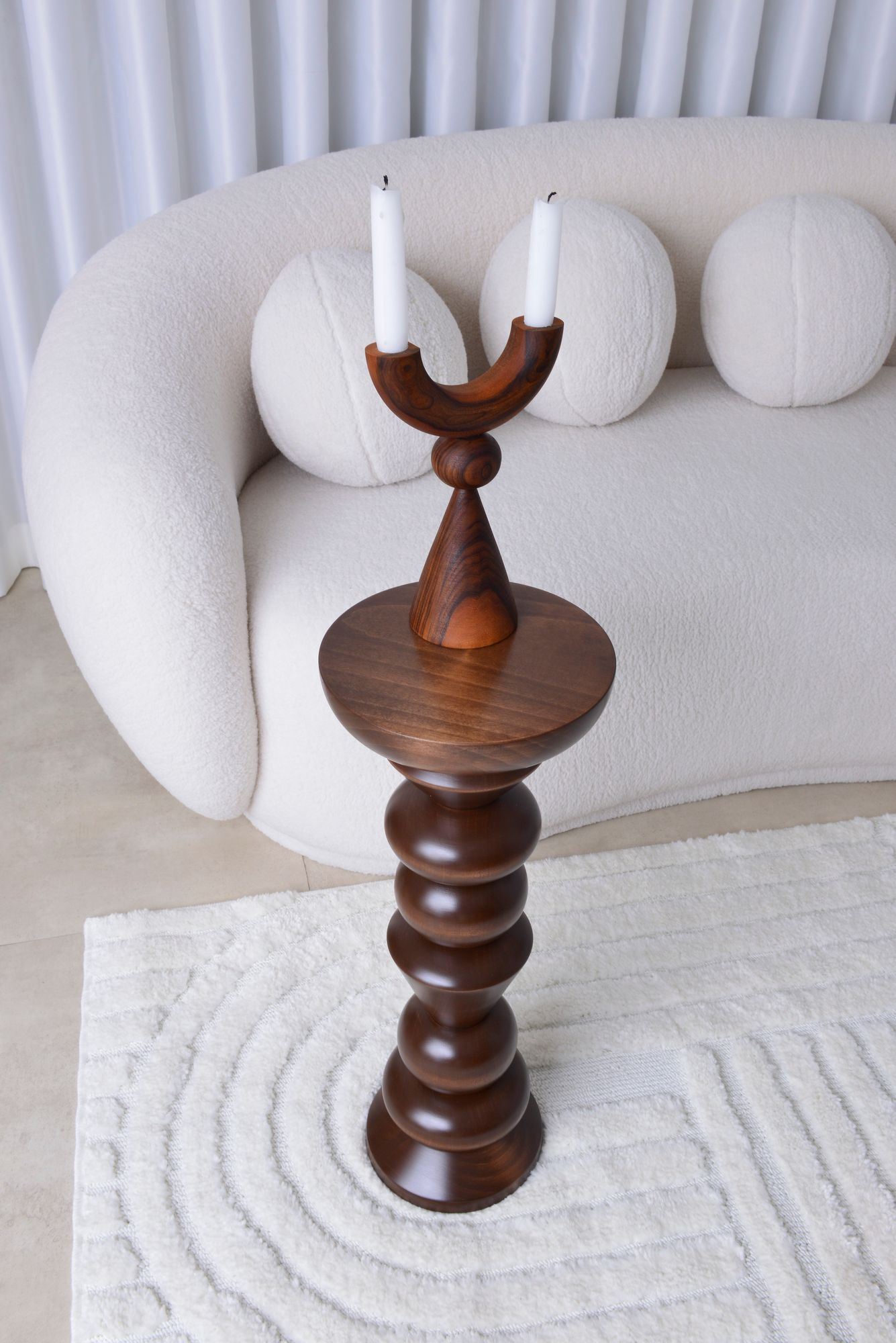 Aguero Design End Table, Side Table, Cocktail Table, Dark Walnut