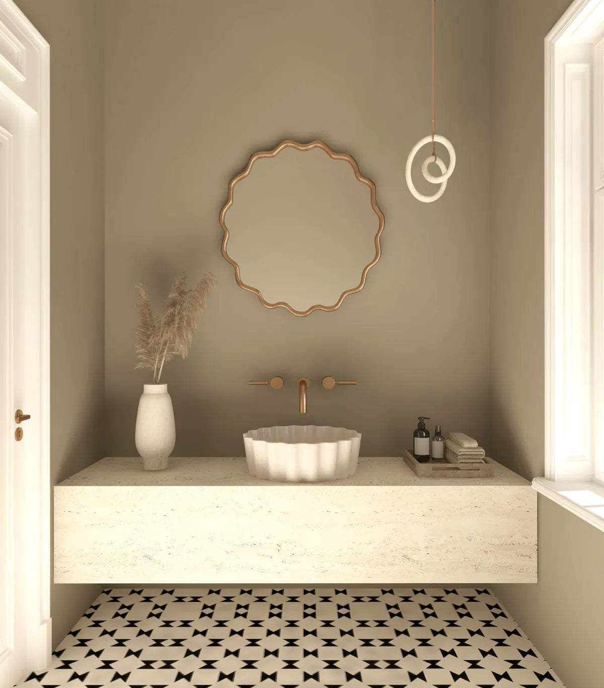 Orlando American Style Irregular Mirror - Unique Wall Mirror | Alpken