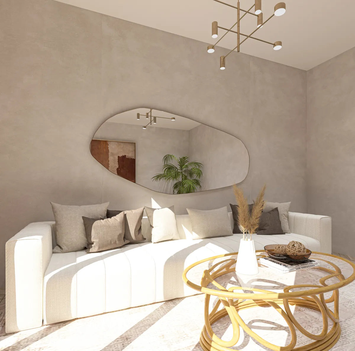 Biga Asymmetrical Mirror Irregular Bathroom Wall Mirror