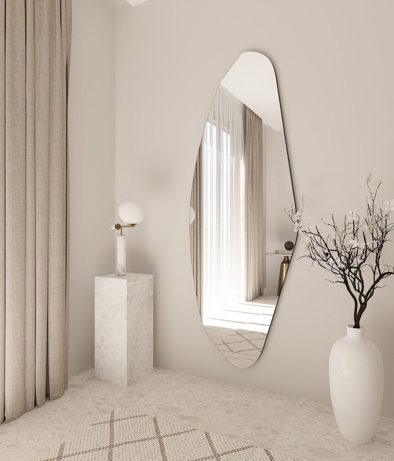 Ina Irregular Full Length Wall Mirror - Handmade Asymmetrical Mirror