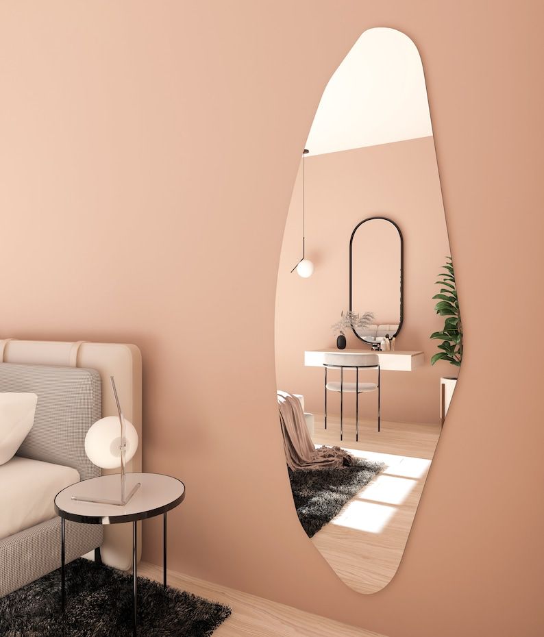 Ina Irregular Full Length Wall Mirror - Handmade Asymmetrical Mirror