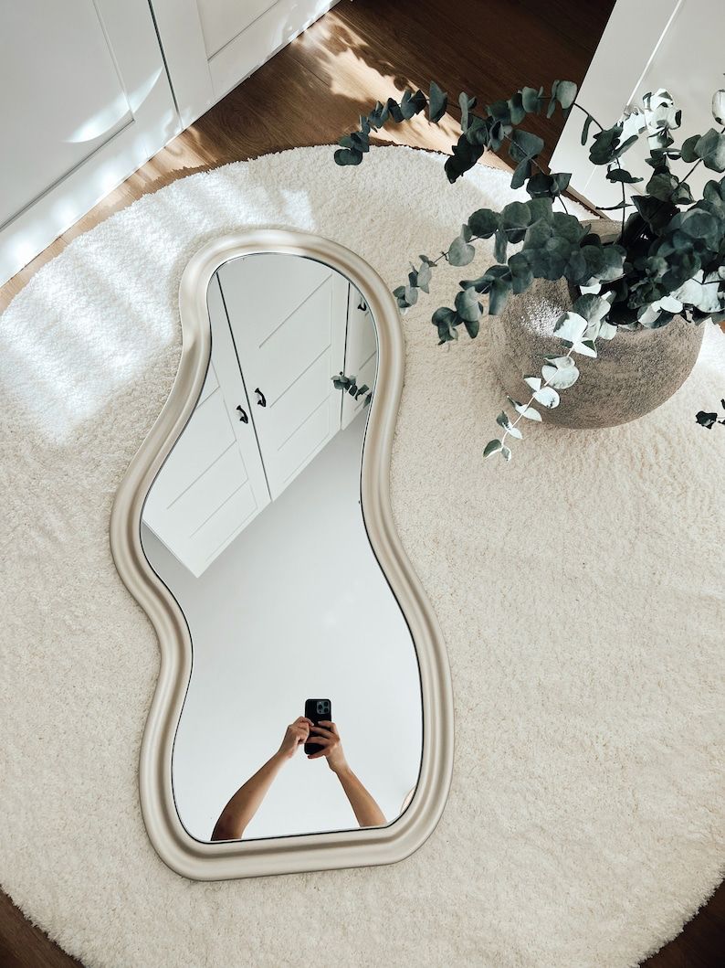 Sera Irregular Wavy Mirror - Handmade Asymmetrical Wall Mirror