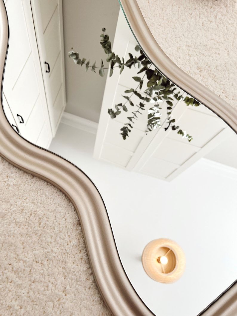 Sera Irregular Wavy Mirror - Handmade Asymmetrical Wall Mirror