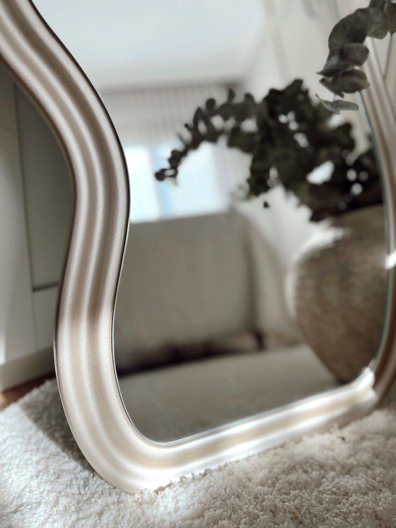 Sera Irregular Wavy Mirror - Handmade Asymmetrical Wall Mirror