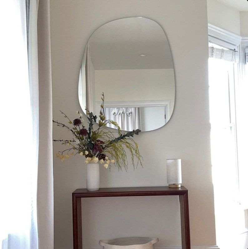 Wide Irregular Mirror - Handmade Asymmetrical Wall Mirror