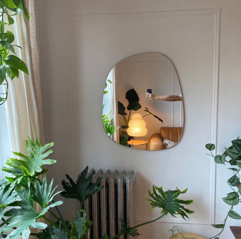 Wide Irregular Mirror - Handmade Asymmetrical Wall Mirror