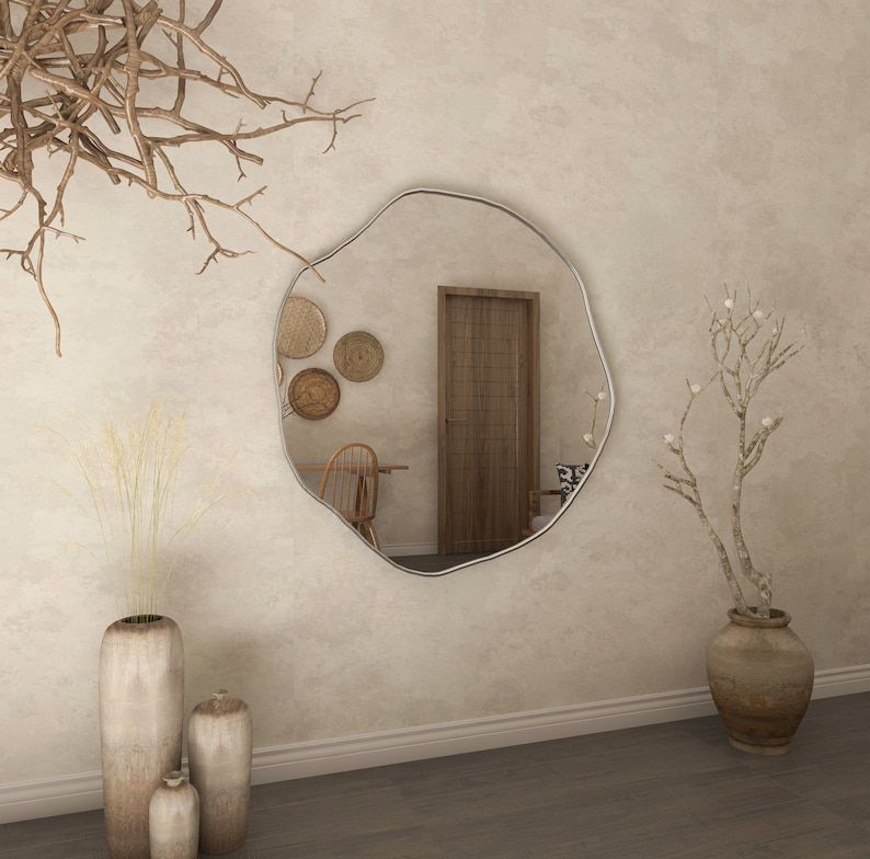 Kepez Asymmetrical Wall Mirror Irregular Design Organic Mirror