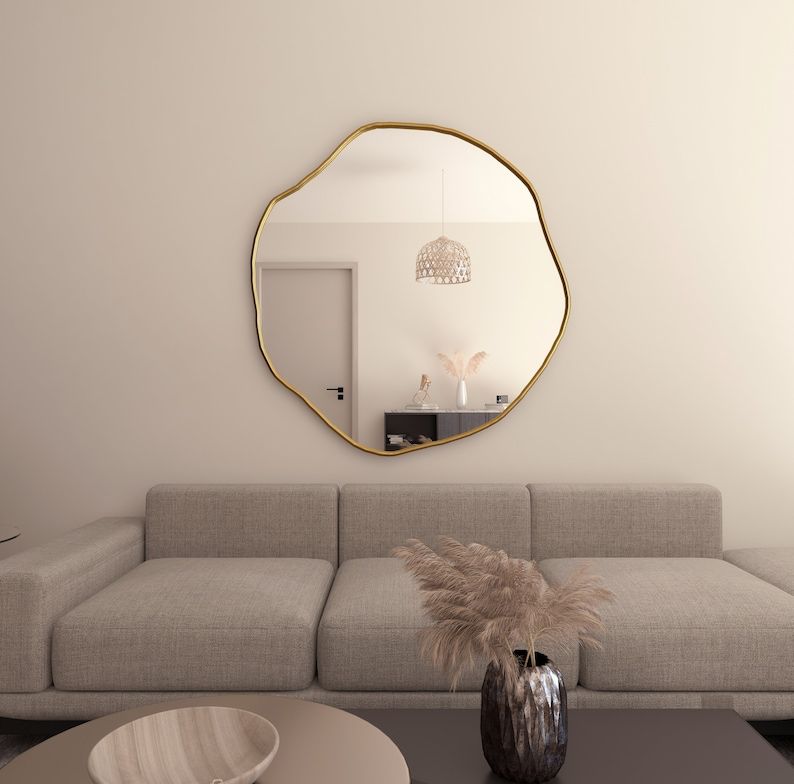 Kepez Asymmetrical Wall Mirror Irregular Design Organic Mirror