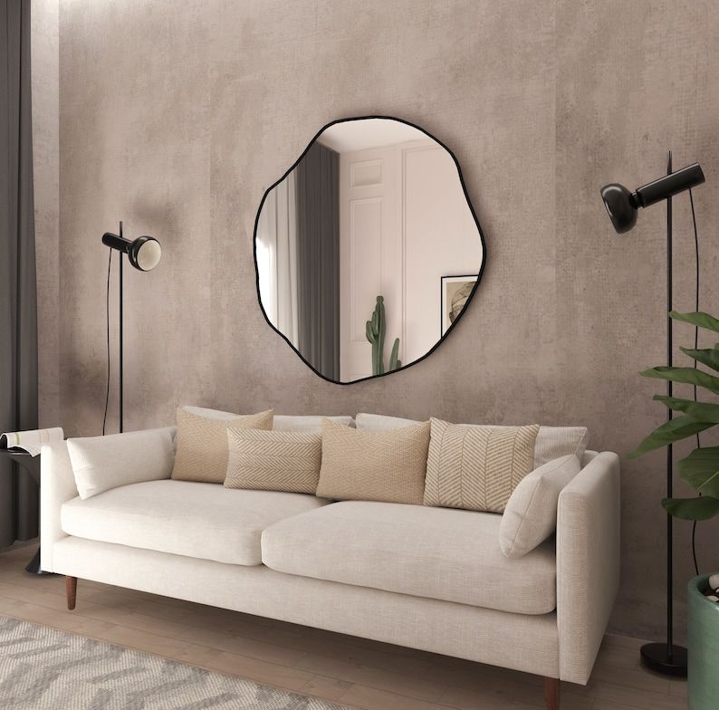 Kepez Asymmetrical Wall Mirror Irregular Design Organic Mirror