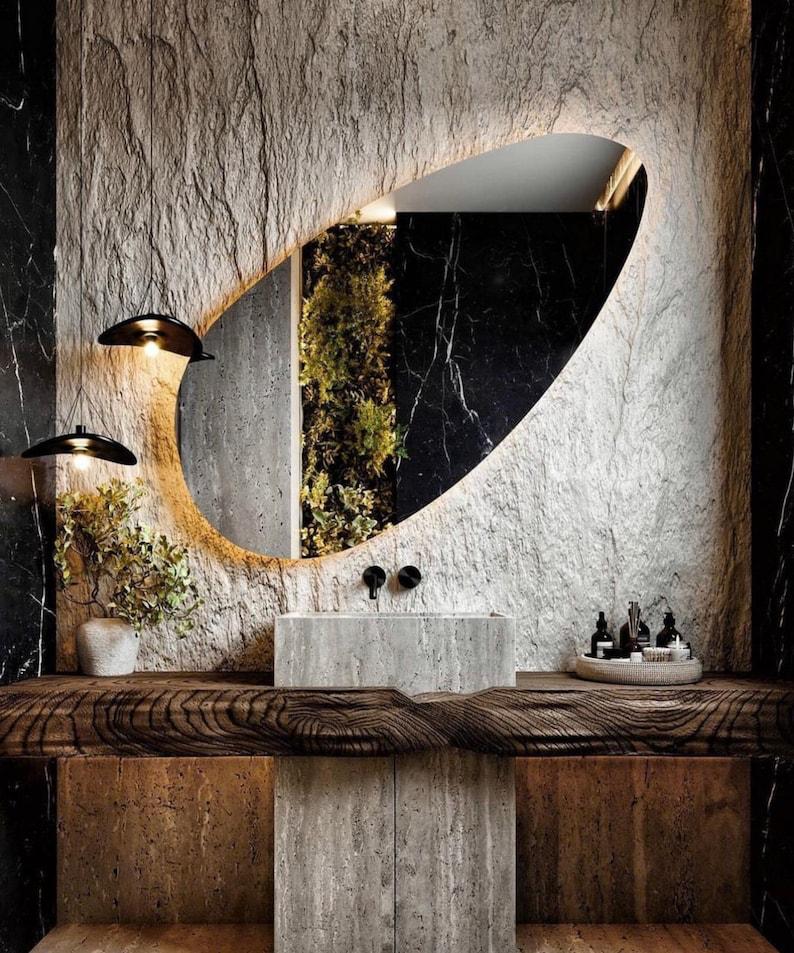 Pera Mirror - Elegant Asymmetrical Wall Mirror | Alpken