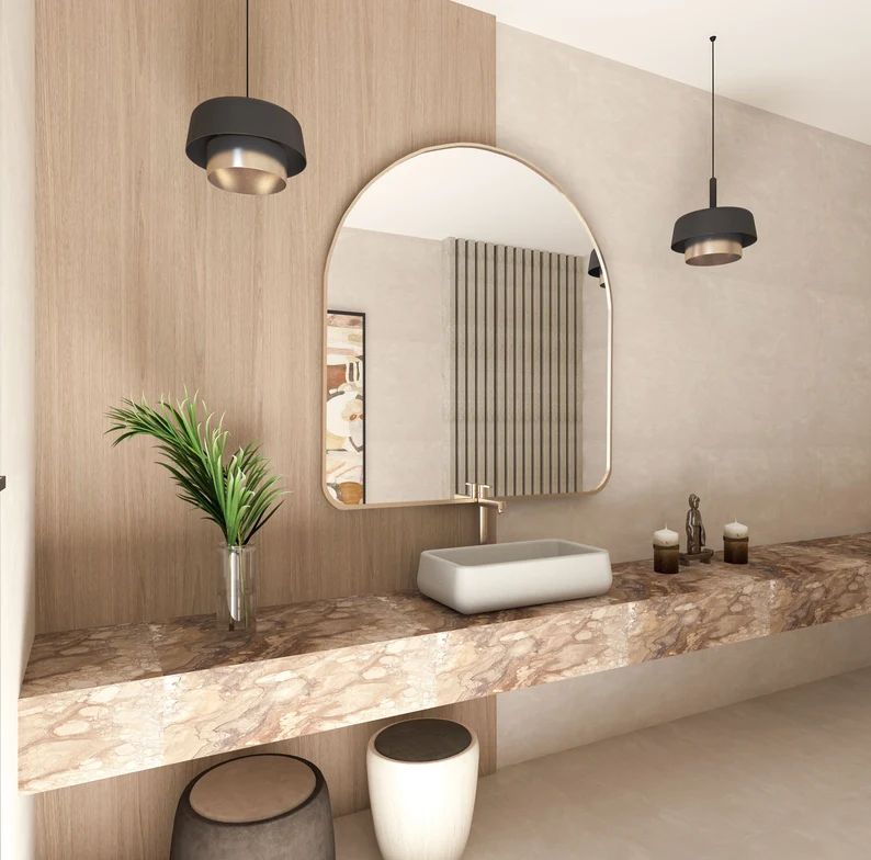 Alya Irregular Wall Mirror - Elegant Asymmetrical Design | Alpken