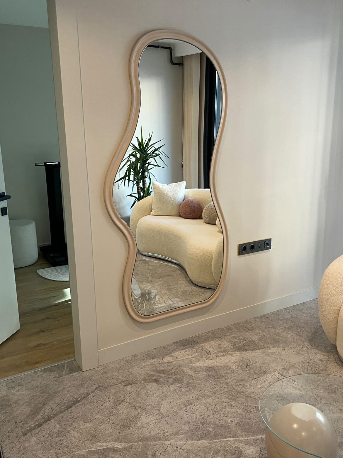 Sera Irregular Wavy Mirror - Handmade Asymmetrical Wall Mirror