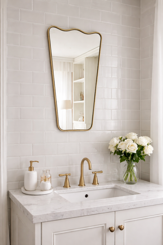 Wavy Irregular Mirror Asymmetrical Mirror Home Decor