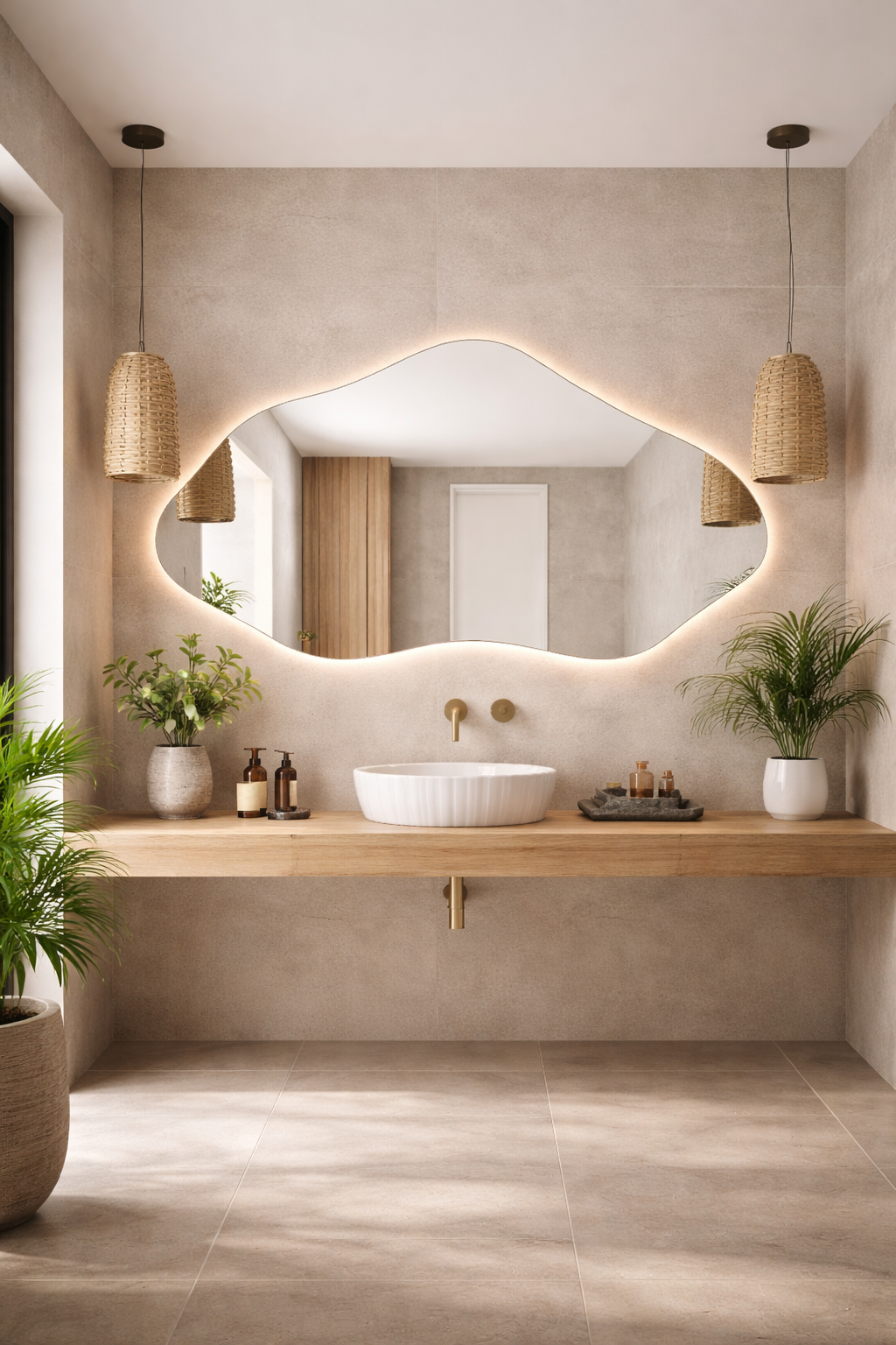 Bilbao Bathroom Mirror - Asymmetrical Irregular Wall Mirror