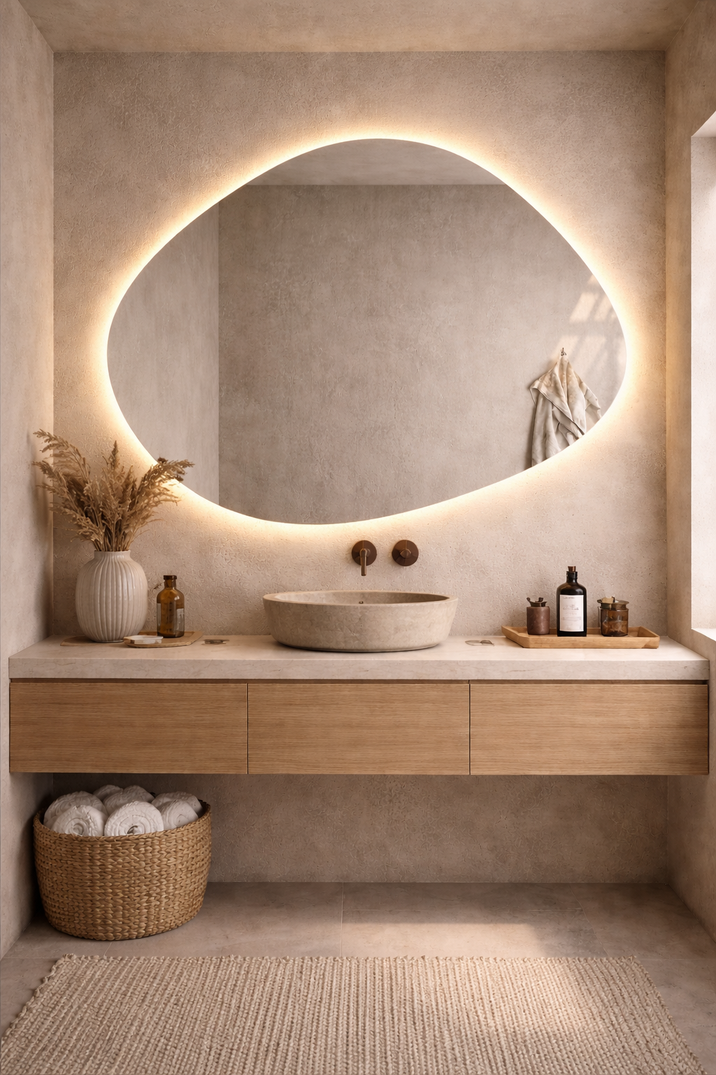 Cide Asymmyetrical Mirror Irregular LED Unique Mirror