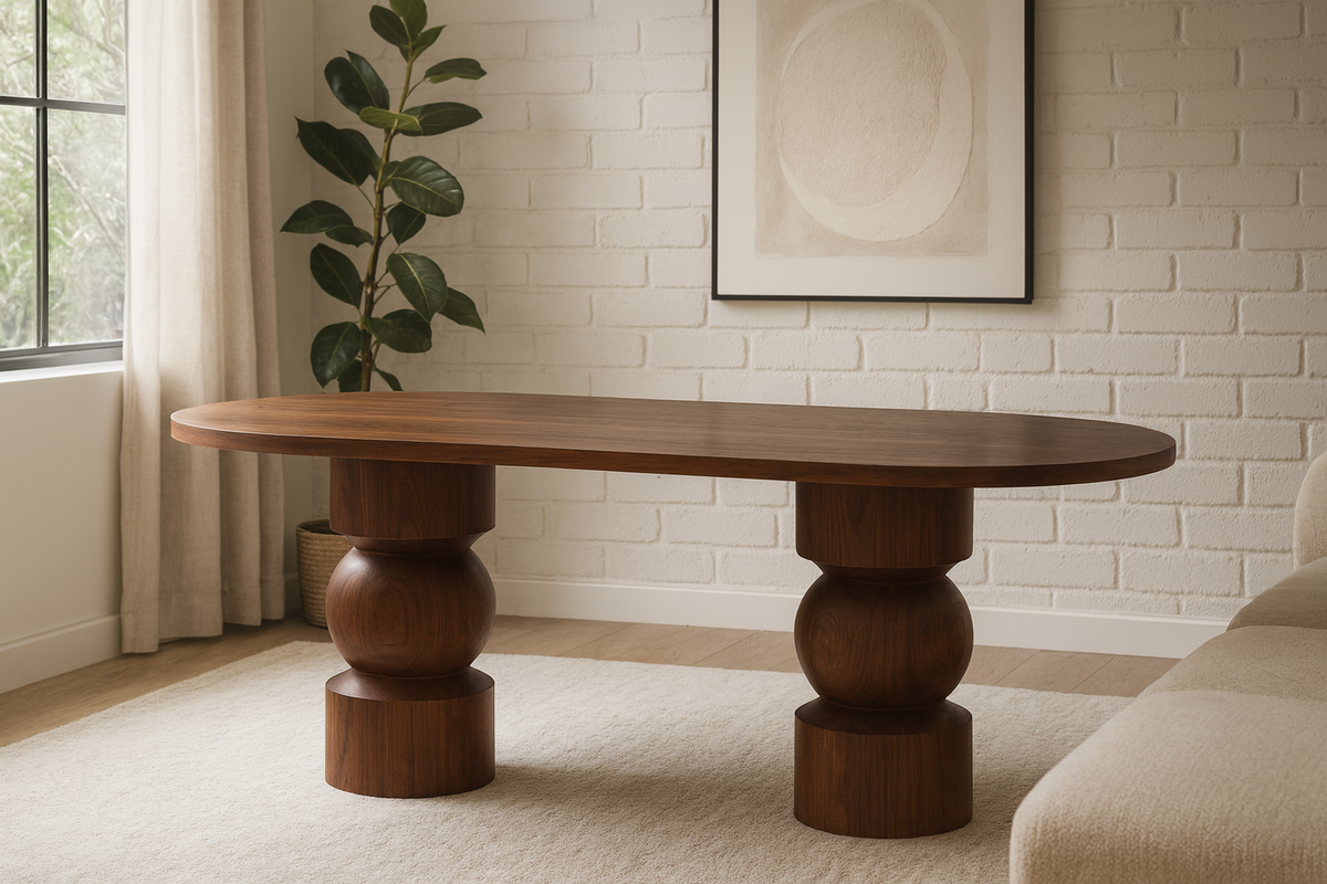 Orb Dining Table, Walnut – WoodArtAtelier