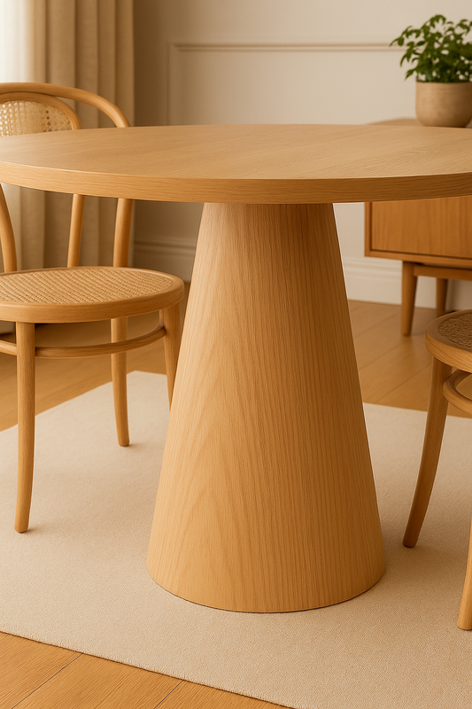 Barrel Light Oak Dining Table