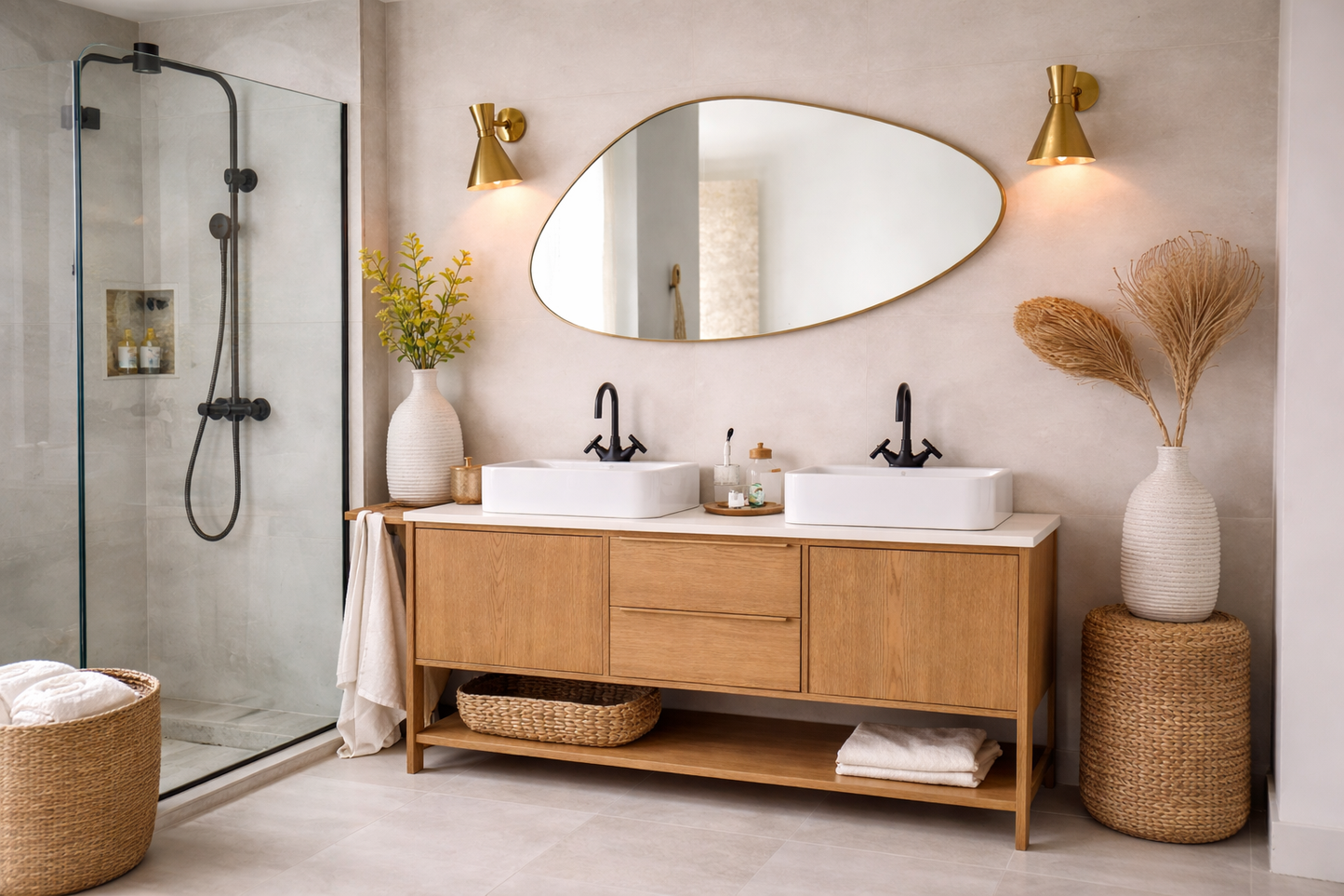 Space Mirror - Modern Asymmetrical Wall Mirror | Alpken