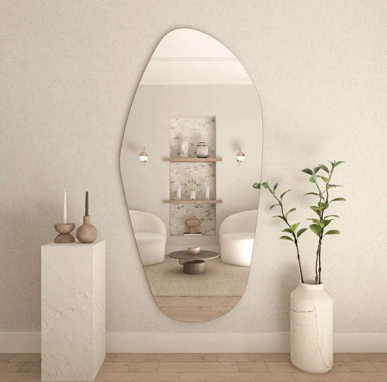 Biga Asymmetrical Mirror Irregular Bathroom Wall Mirror