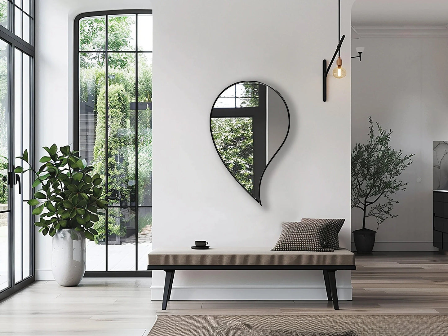 RainDrop Asymmetrical Mirror - Organic Irregular Wall Mirror