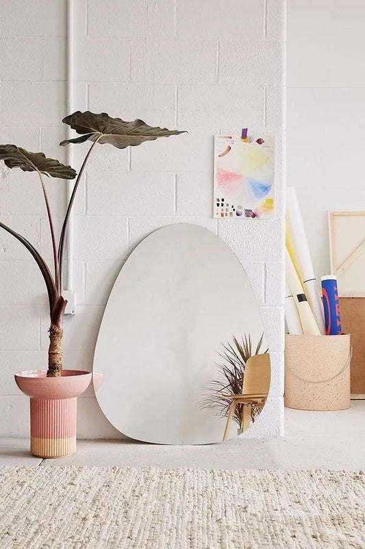 Egg Irregular Mirror Aesthetic Wall Mirror