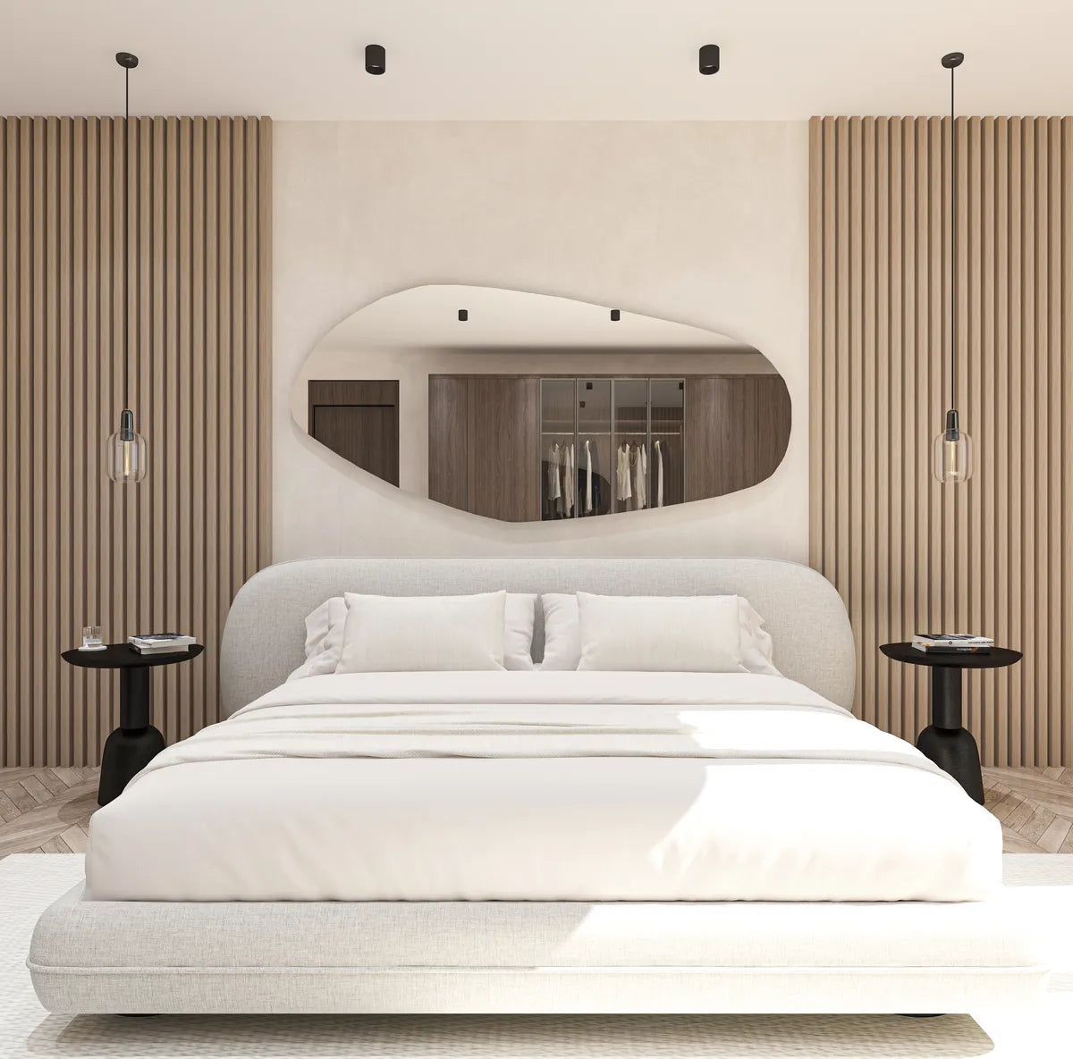 Biga Asymmetrical Mirror Irregular Bathroom Wall Mirror